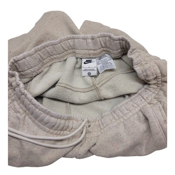 NIKE Speckled Fleece Men's Lounge Shorts Light Bone Size L Cozy Athleisure - Picture 5 of 7
